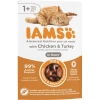 Iams Cat Delights Csirkehús És Pulykahús Szószban nedves macskatáp 85g