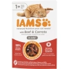 Iams Cat Delights Marhahús és répa falatok, zamatos aszpikban nedves macskatáp 85g