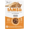 Iams Delights Senior Csirke Falatkák Ízletes Szószban nedves macskatáp 85g