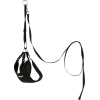 KERBL kölyökhám pórázzal, fekete, 30-50 cm, 10 mm
