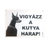 Kutya Harap Tábla Fém A/5 (többféle)