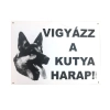 Kutya Harap Tábla Fém A/5 (többféle)