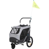 Trixie Bicikli trailer, gyors kapcsolós M 63x95x90/132cm szürke