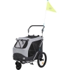 Trixie Bicikli trailer, gyors kapcsolós M 63x95x90/132cm szürke