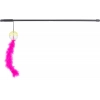 Trixie Játék macskának pálca tollal és csörgő labdával 46cm