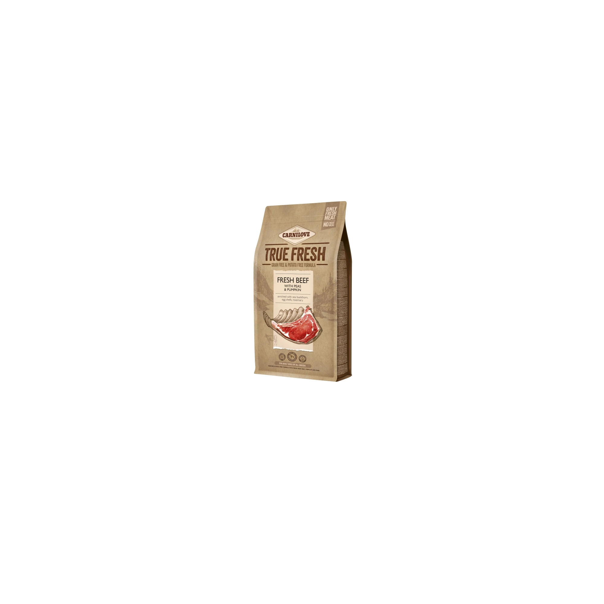 Carnilove True Fresh kutyatáp - Marha, borsó és sütőtök 1,4kg
