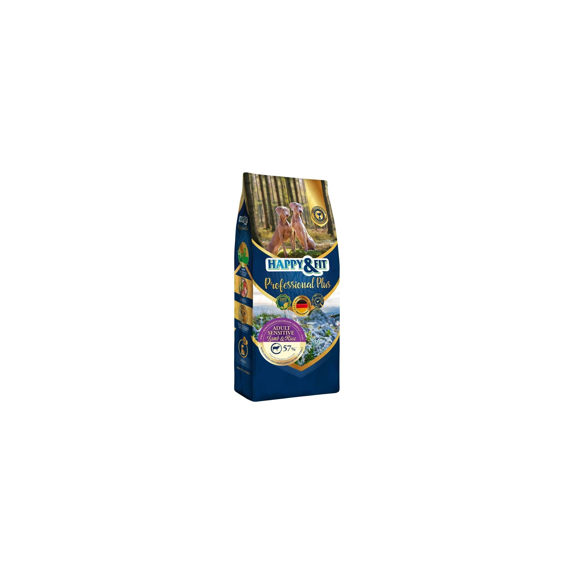 Happy&Fit Professional Plus Adult Sensitive Lamb & Rice 18kg