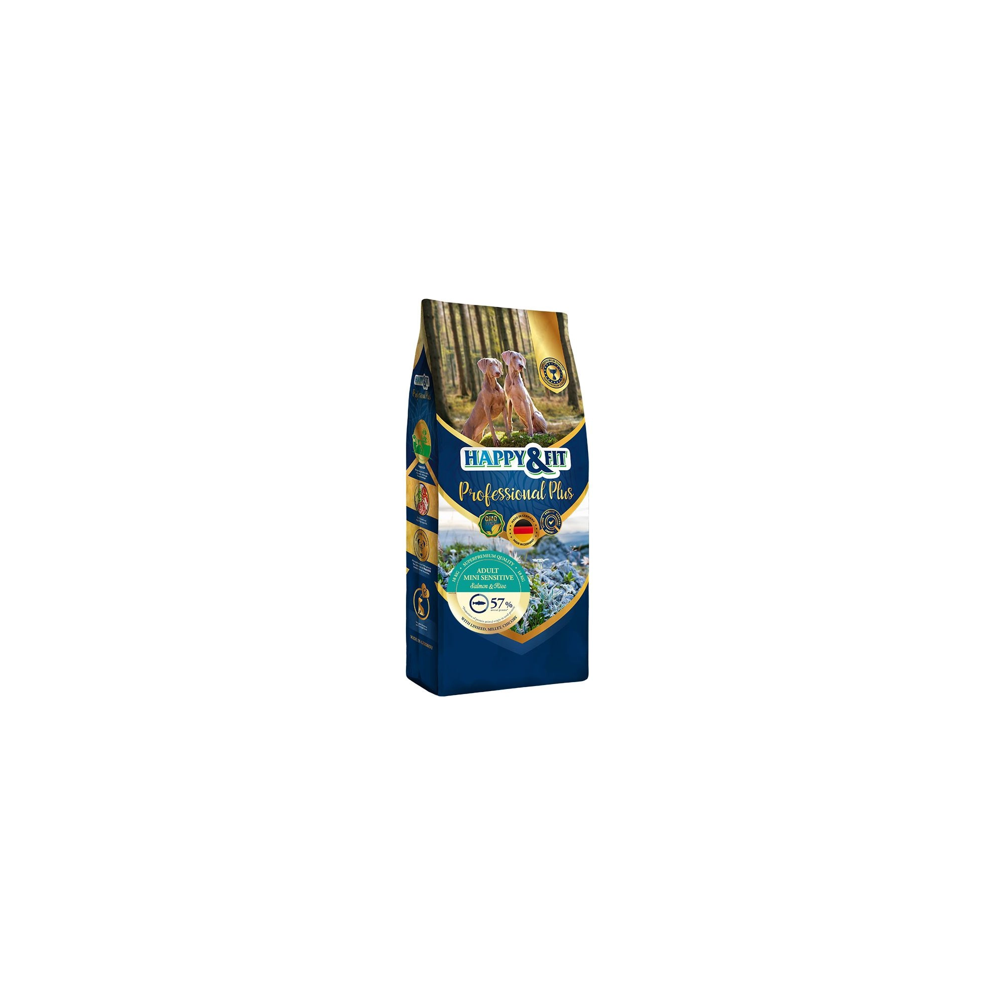 Happy&Fit Professional Plus Adult Mini Sensitive Salmon & Rice 18kg