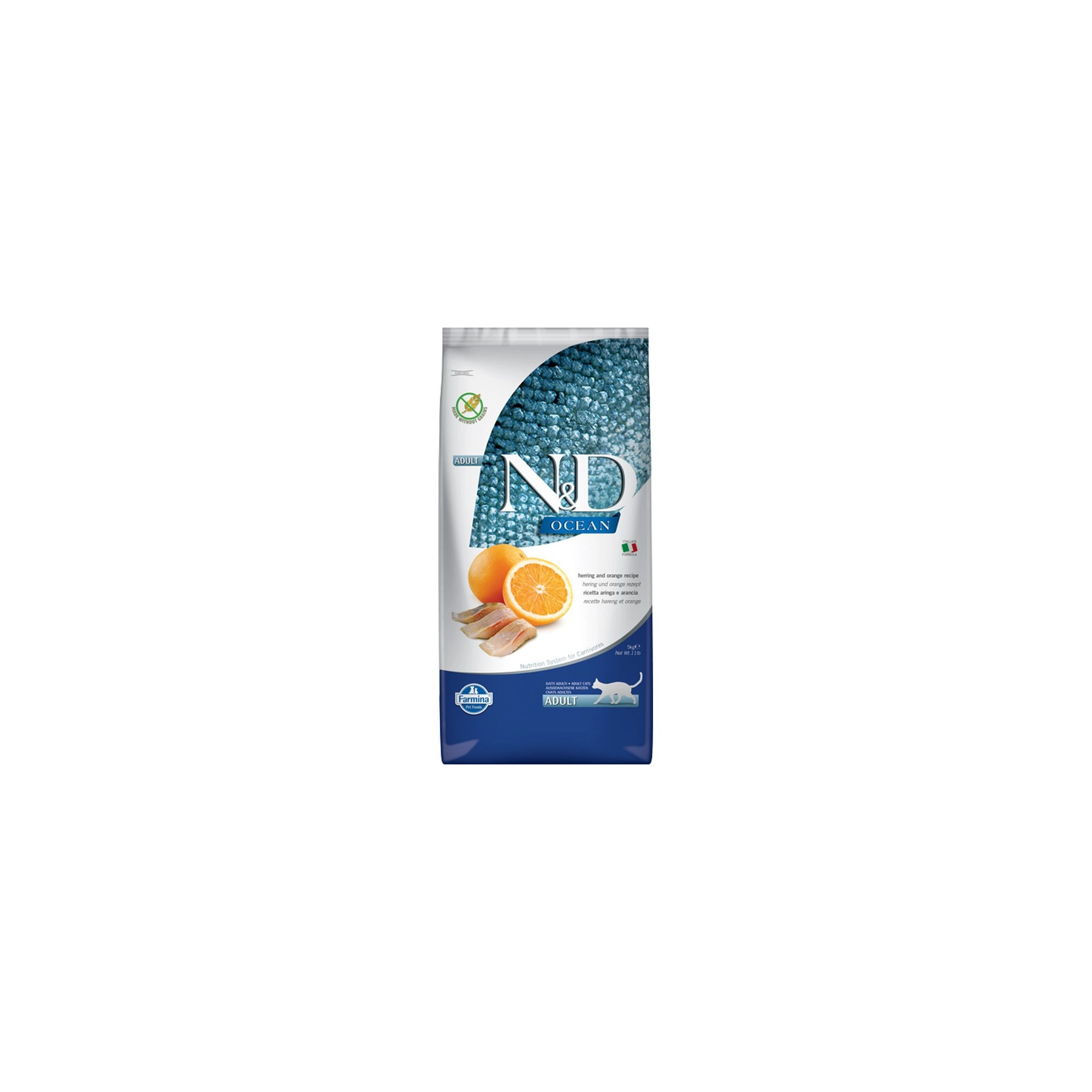 N&D Cat Ocean hering & narancs adult 10kg