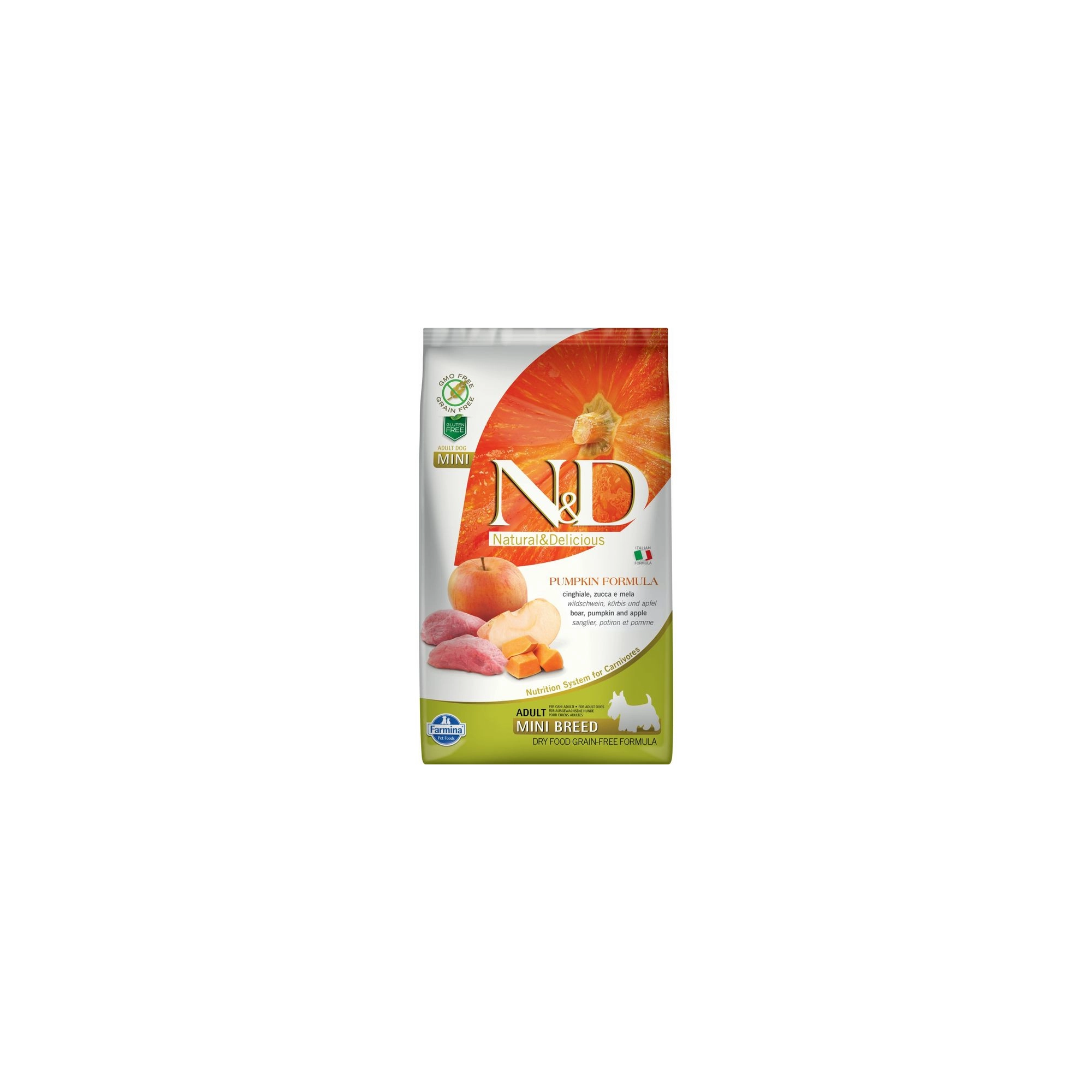 N&D Dog Grain Free vaddisznó & alma sütőtökkel adult mini 2,5kg