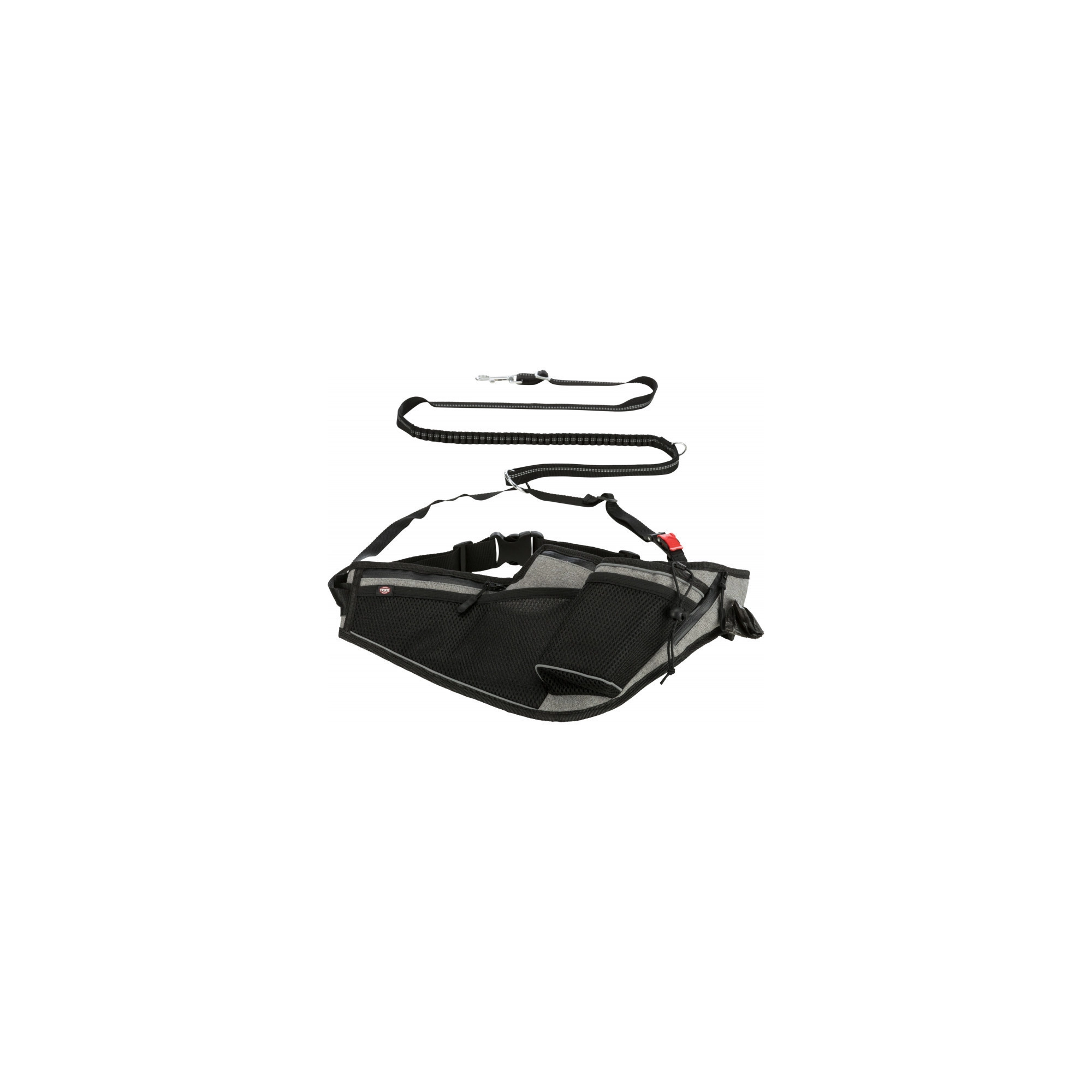 Trixie Futópóráz övvel - Öv: 70-130cm/23cm, póráz: 1,15-1,50m/20mm szürke