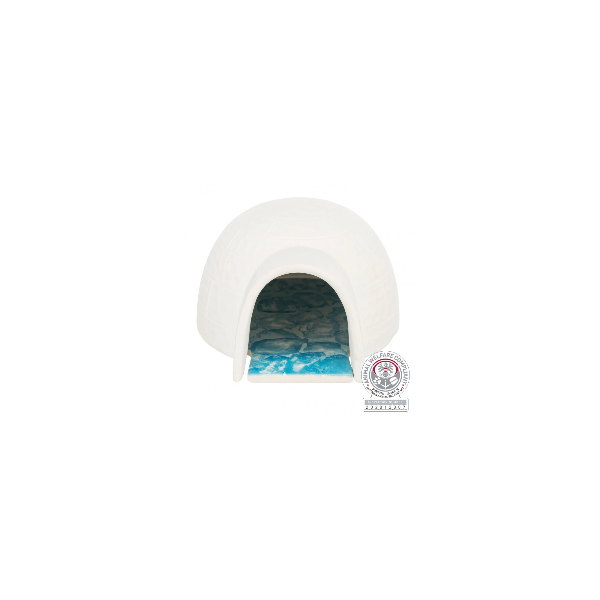 Trixie Igloo Kerámia Hűtőlemezzel Rágcsálóknak 13 × 9 × 15 cm, Fehér