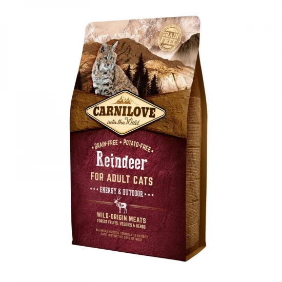 Carnilove Cat Adult Reindeer Energy & Outdoor- Rénszarvas Hússal 2kg