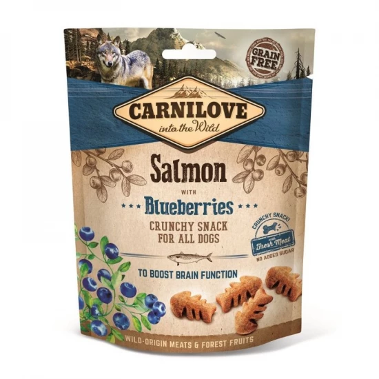Carnilove Dog Jutalomfalat Crunchy Salmon&blueberries - Lazac áfonyával 200g