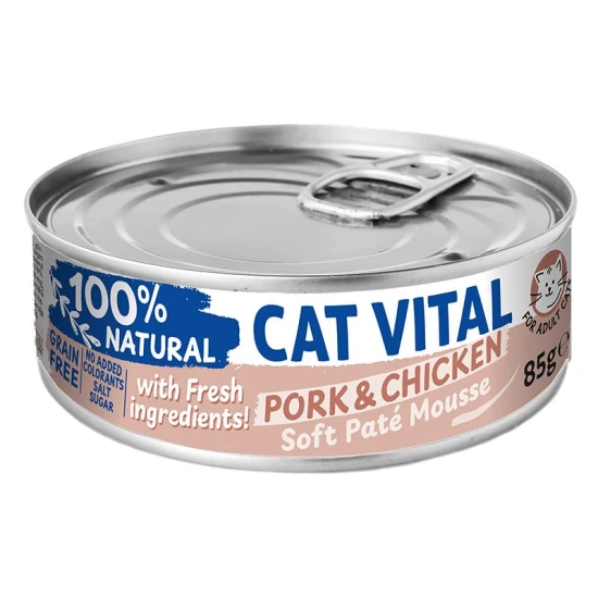 -Cat Vital konzerv mousse sertéssel és csirkével felnőtt macskáknak 85g