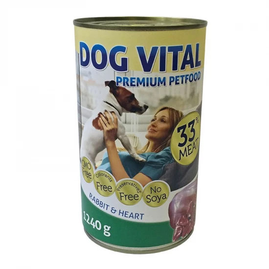 Dog Vital konzerv nyúl, szív 1240g