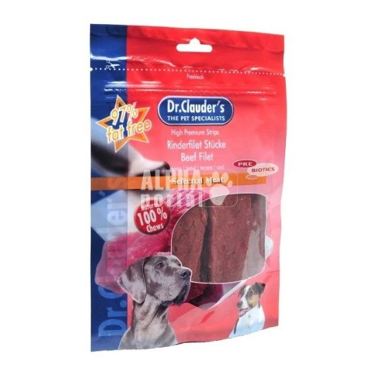 Dr.Clauders Dog Jutalomfalat Stripes Small Marhahús csíkok 80g