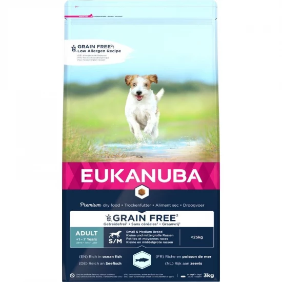 Eukanuba Adult Grain Free Small & Medium Ocean Fisch 3kg