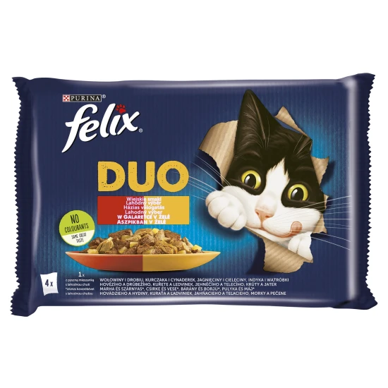 Felix Fantastic Duo Házias válogatás Aszpikban 4x85g Multipack