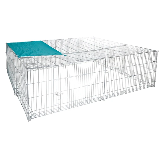 KERBL Kültéri nyúlketrec meghosszabbító, 230x76x70 cm