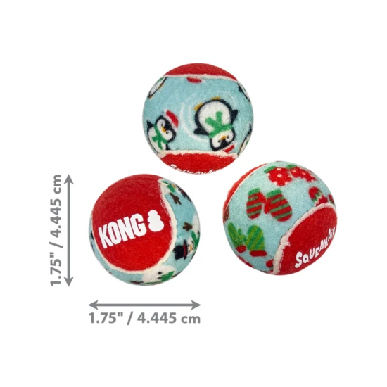 KONG Holiday Játék SqueakAir Labdák 6db/cs S