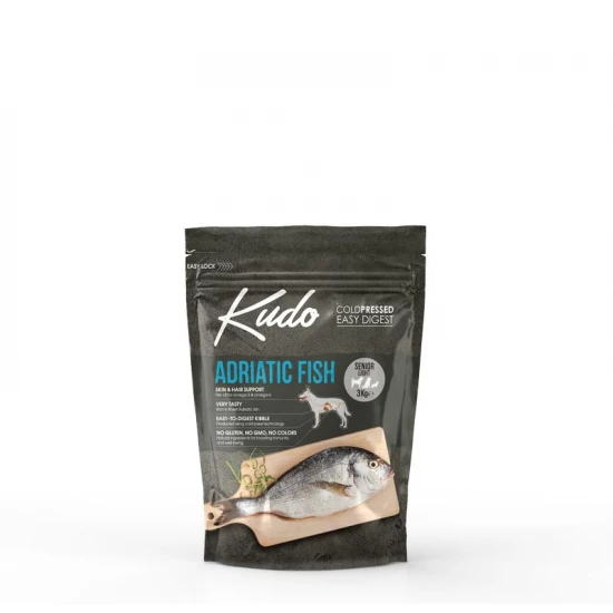 Kudo Low Grain Senior/Light Adriatic Fish száraz kutyatáp adriai hal 3kg