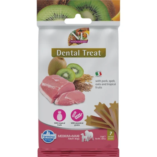 N&D Tropical Selection Dog Jutalomfalat Dental Pork Adult Med&max 100g