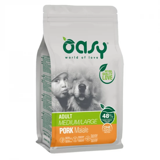 Oasy Dog OAP Adult Medium/Large Pork 12kg