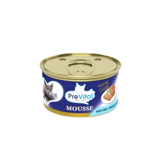 Prevital Nedves Macskaeledel konzerv  Mousse tonhal 85g