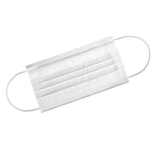 Szájmaszk 3 rétegű gumis fehér