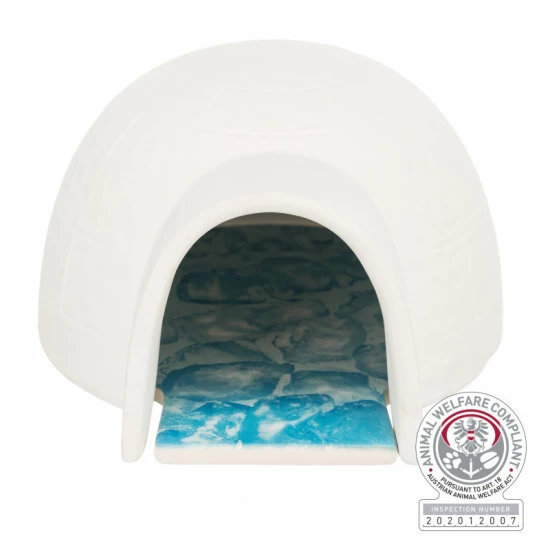 Trixie Igloo Kerámia Hűtőlemezzel Rágcsálóknak 13 × 9 × 15 cm, Fehér