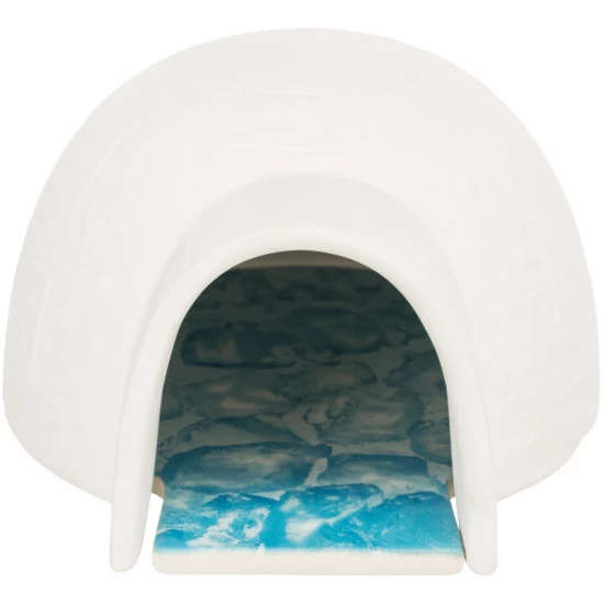 Trixie Igloo Kerámia Hűtőlemezzel Rágcsálóknak 13 × 9 × 15 cm, Fehér