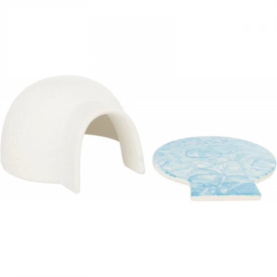 Trixie Igloo Kerámia Hűtőlemezzel Rágcsálóknak 13 × 9 × 15 cm, Fehér