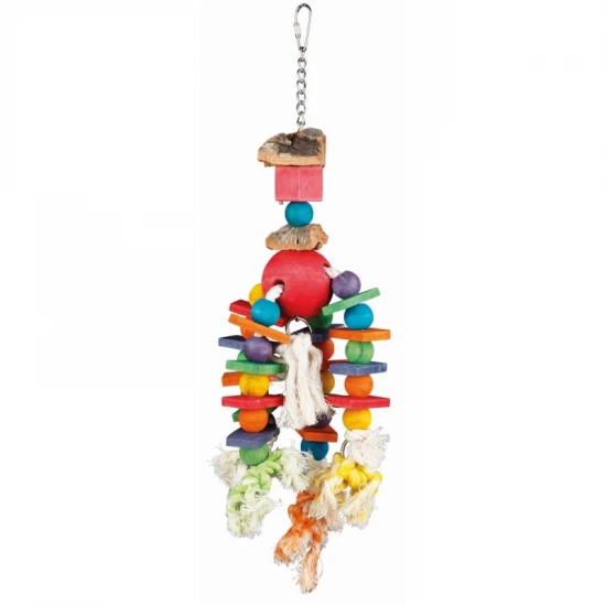 Játék Madárnak Fából, Kötéllel 35cm