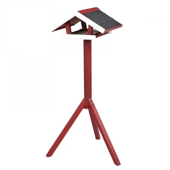 Trixie Kültéri madáretető Fából álló 46x22x44cm/1,15m Piros/Fehér