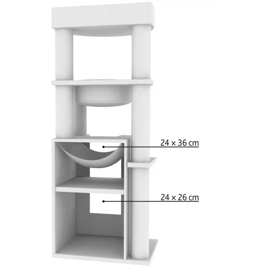 Trixie Macskabútor Leandro XXL, 163 cm, Világosszürke