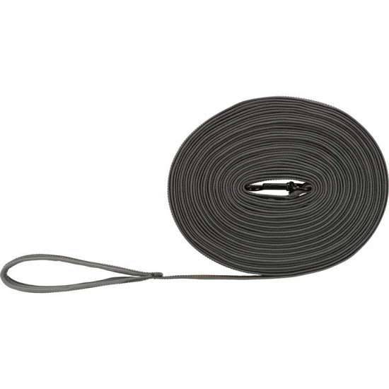 Póráz Fusion Kiképző, Gumis, M–XL: 15 m/17 mm, Grafit/Papaya