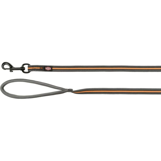 Póráz Fusion Kiképző, Gumis, M–XL: 5 m/17 mm, Grafit/Papaya