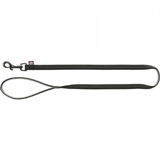 Trixie Softline Elegance póráz S 1m/15mm fekete/grafit