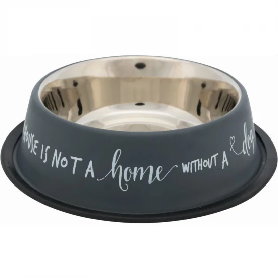 Trixie Tál Fém Macskának Gumiperemmel 0,9L/23cm Szürke