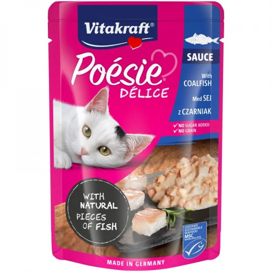 Vitakraft Poésie Delice Macska Alutasak Fekete Tőkehal 85g