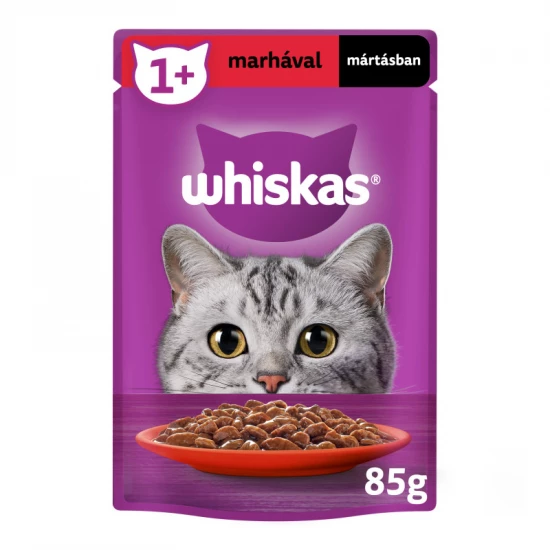 Whiskas alutasak mártásban marhával 85gr